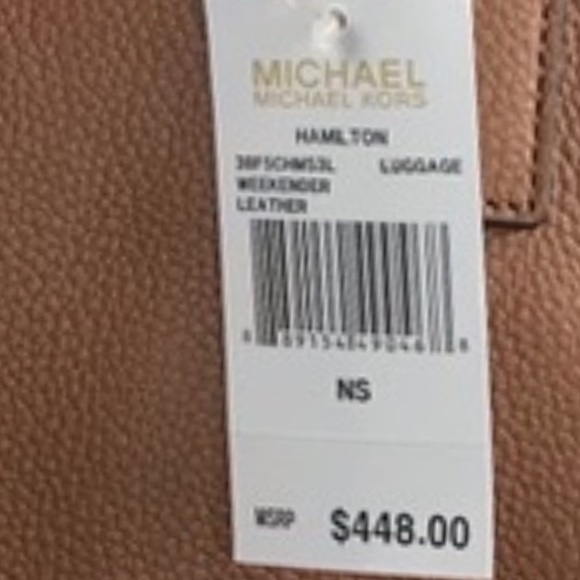 Michael Kors Hamilton Weekender 
Large Leather Handbag Color: Luggage - Picture 7 of 7